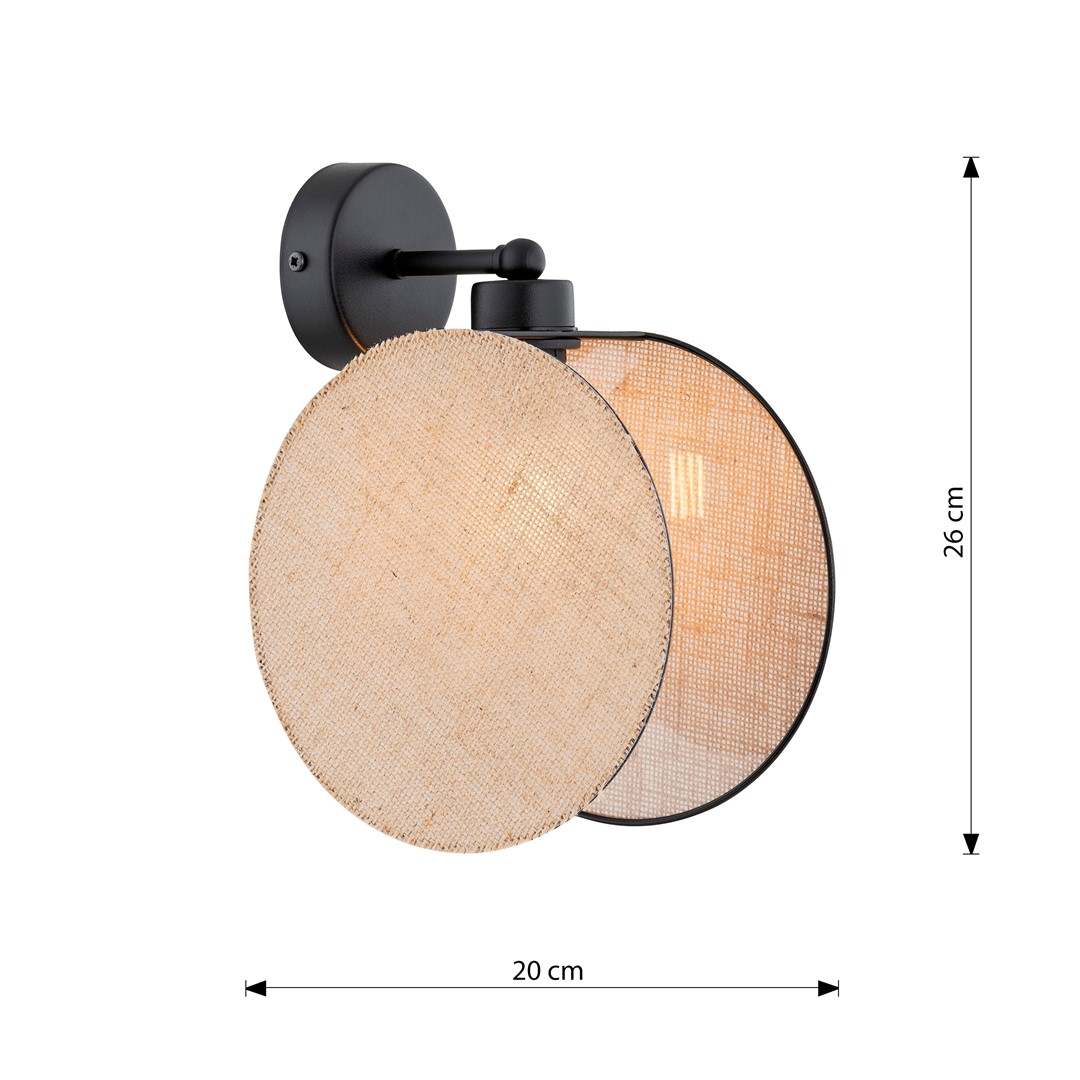 Emibig Visilica MOTIF 230V 15W MAX LED E27 Čelik/ Tkanina Crna