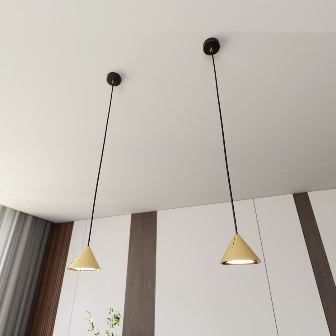 Emibig Visilica ELIT 230V 10W MAX LED GX53 Čelik Crna/ Zlatna