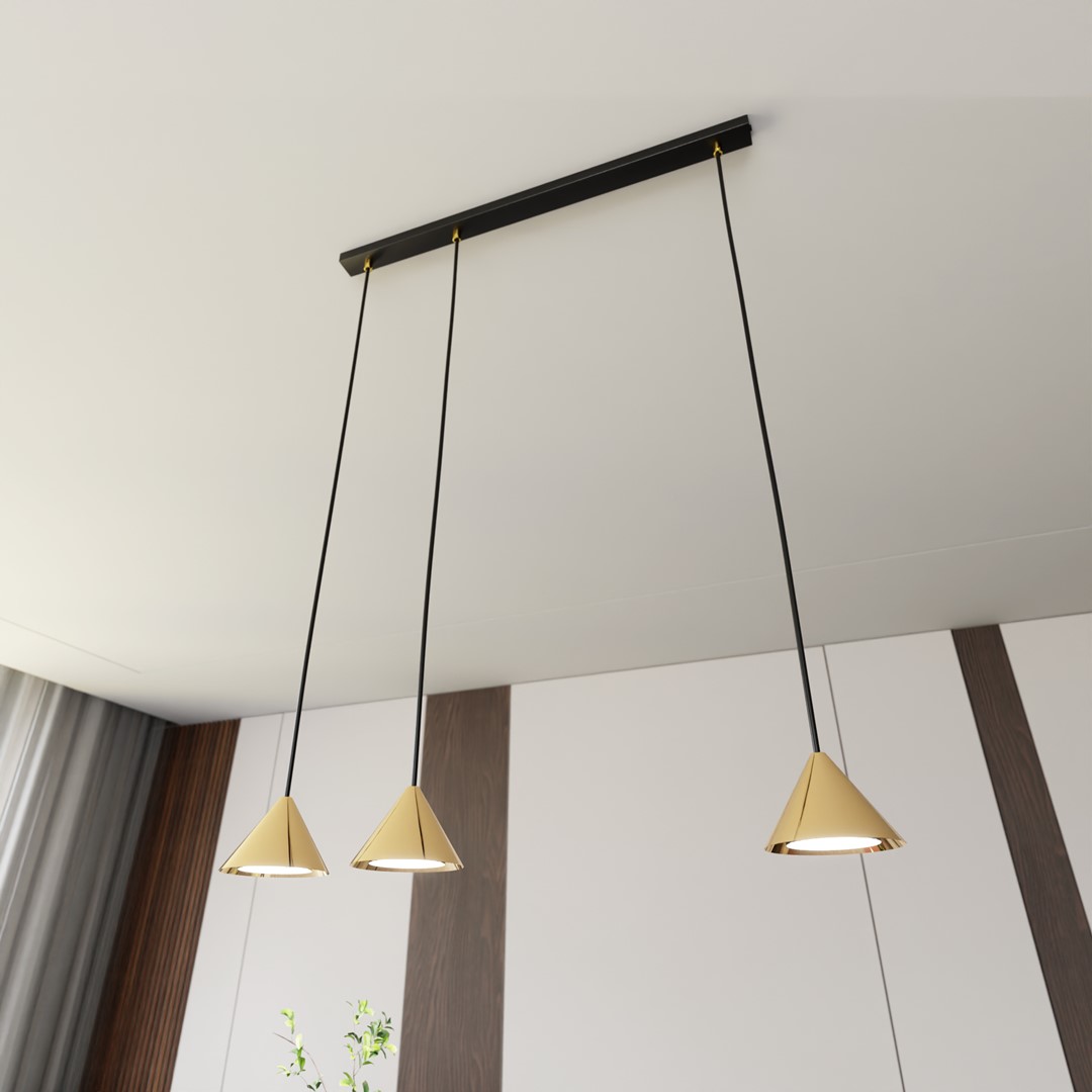 Emibig Visilica ELIT 230V 10W MAX LED GX53 Čelik Crna/ Zlatna