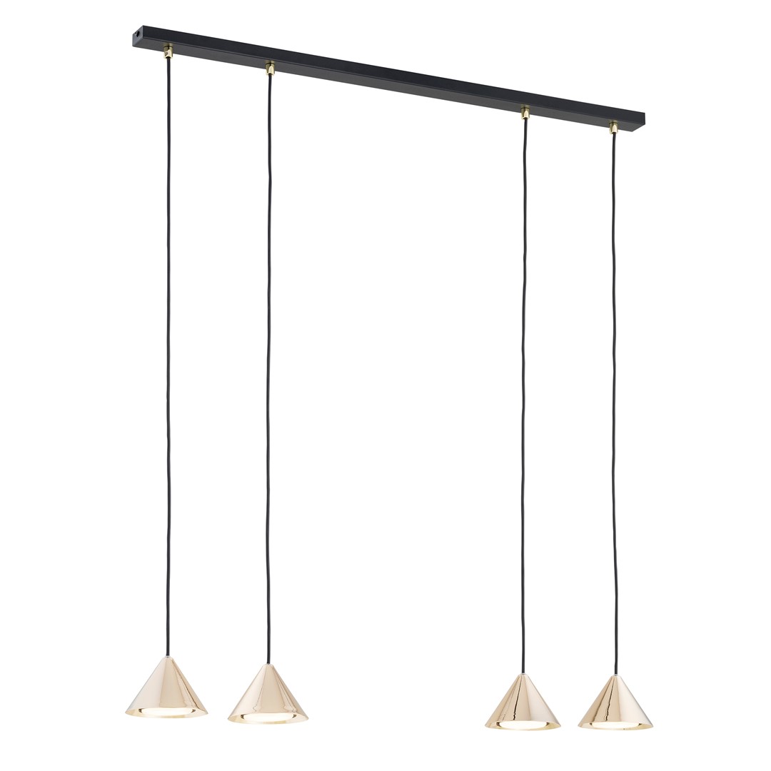 Emibig Visilica ELIT 230V 10W MAX LED GX53 Čelik Crna/ Zlatna