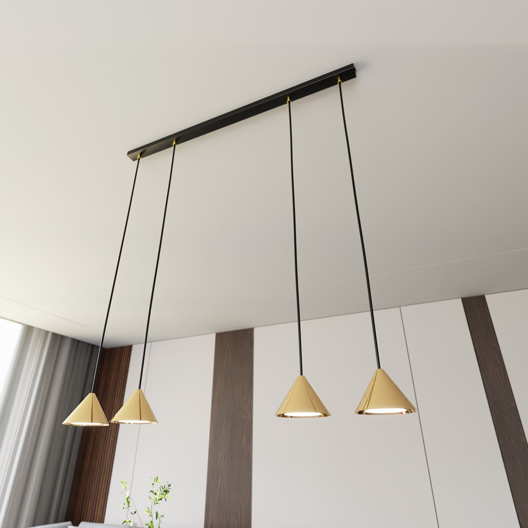Emibig Visilica ELIT 230V 10W MAX LED GX53 Čelik Crna/ Zlatna