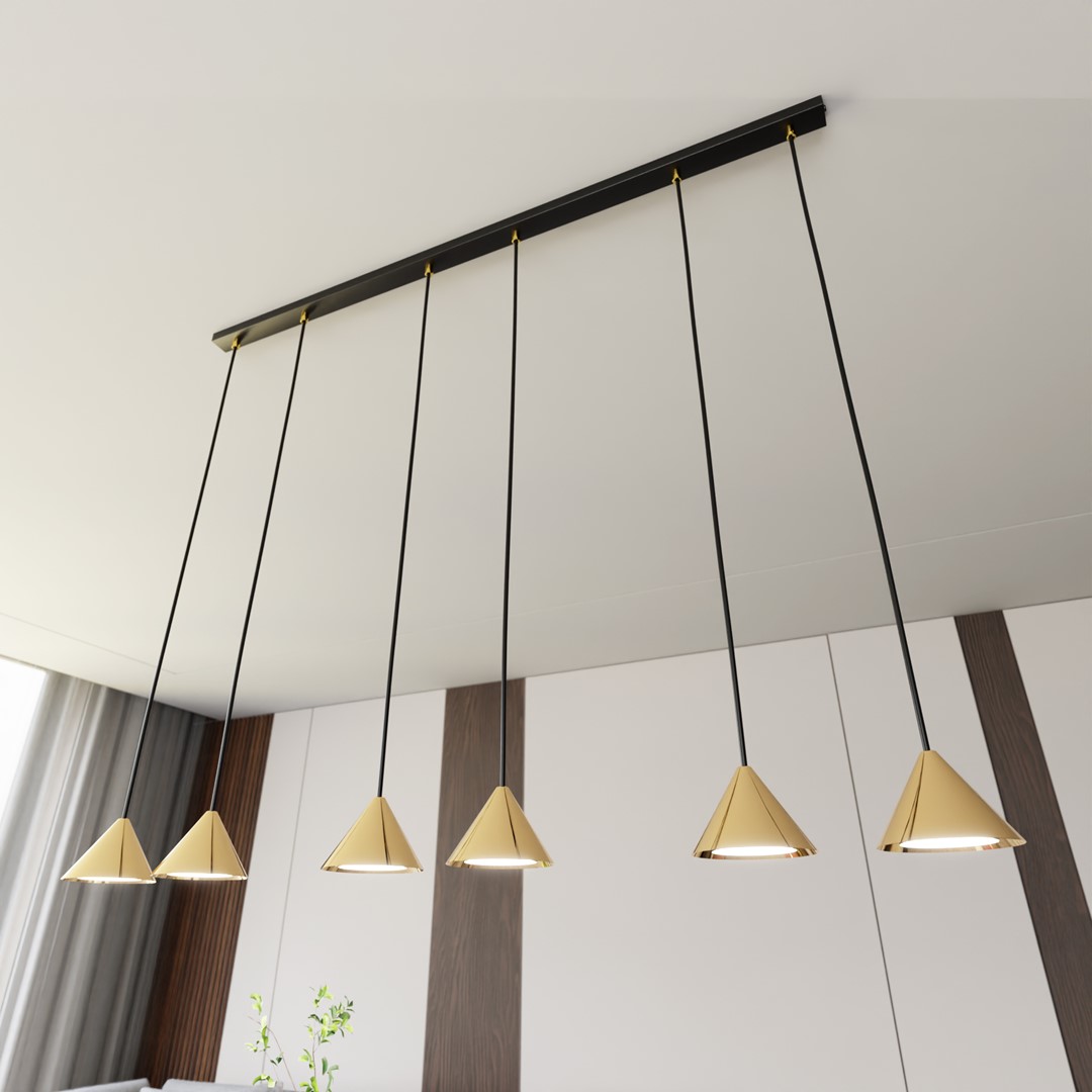 Emibig Visilica ELIT 230V 10W MAX LED GX53 Čelik Crna/ Zlatna