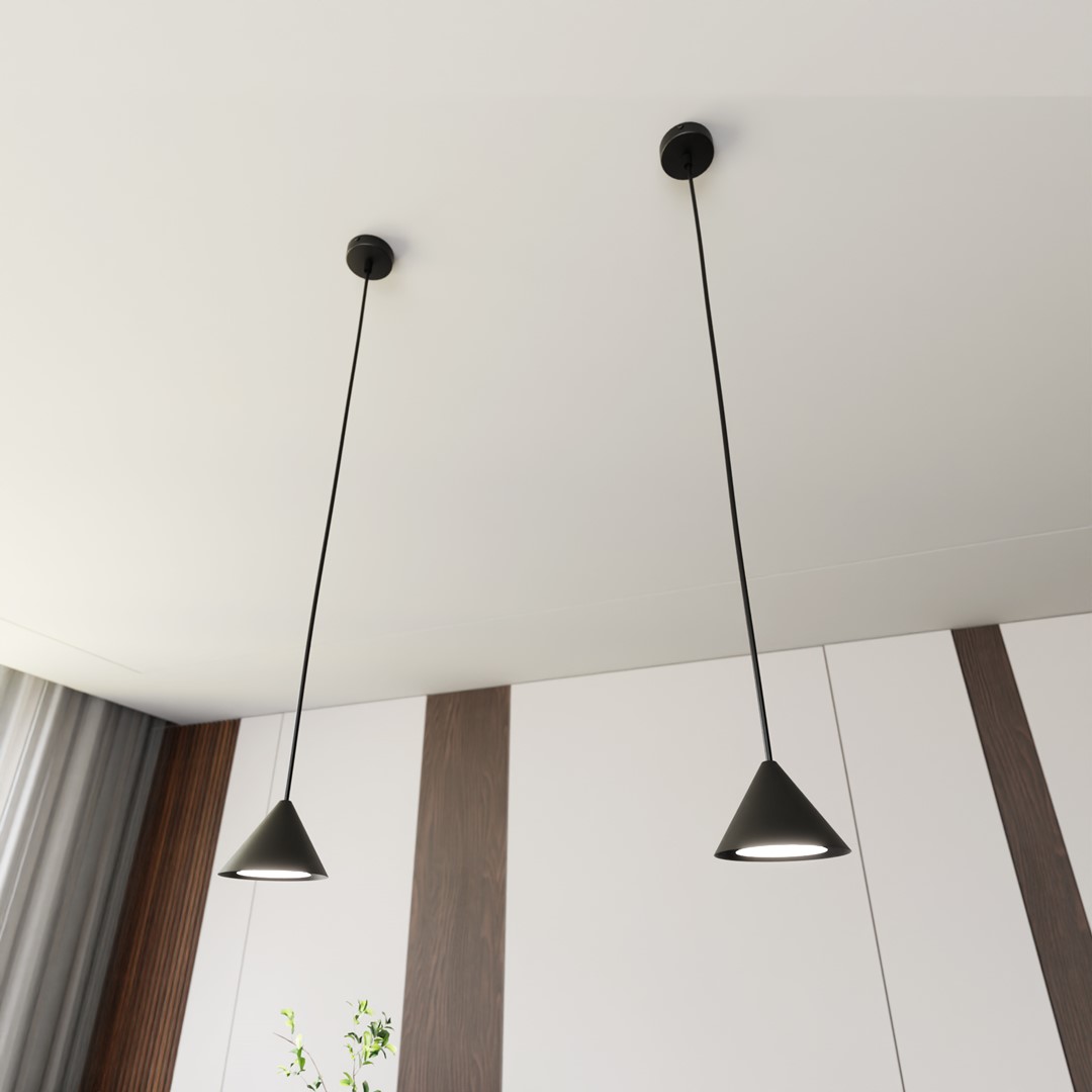 Emibig Visilica ELIT 230V 10W MAX LED GX53 Čelik Crna/ Zlatna