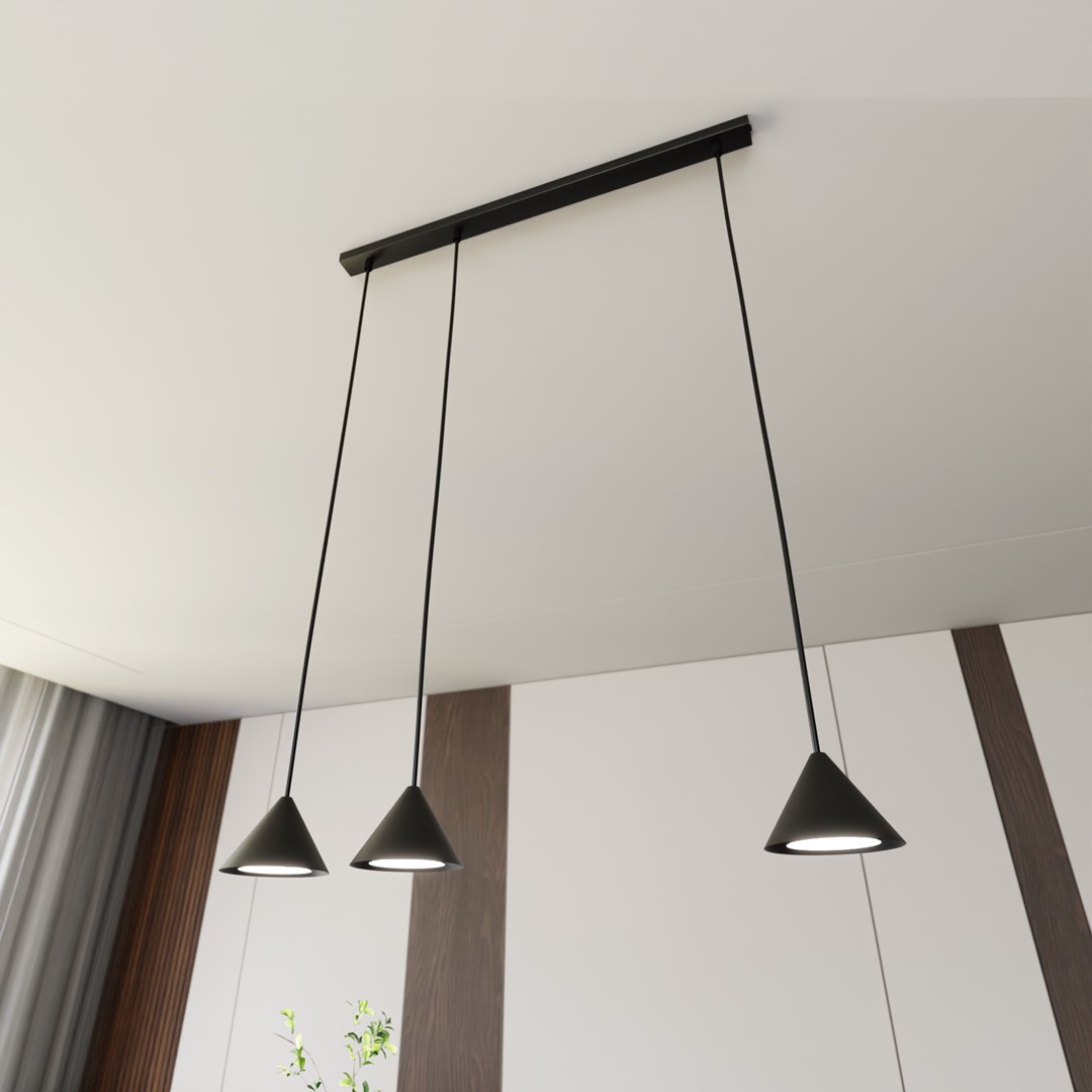 Emibig Visilica ELIT 230V 10W MAX LED GX53 Čelik Crna/ Zlatna