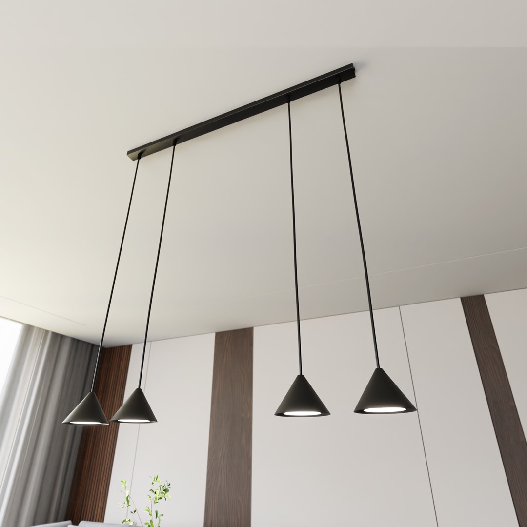 Emibig Visilica ELIT 230V 10W MAX LED GX53 Čelik Crna/ Zlatna