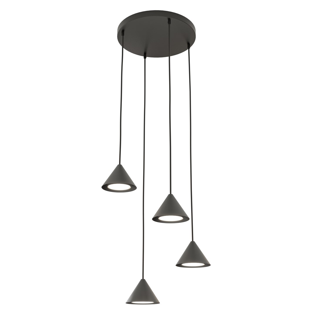 Emibig Visilica ELIT 230V 10W MAX LED GX53 Čelik Crna