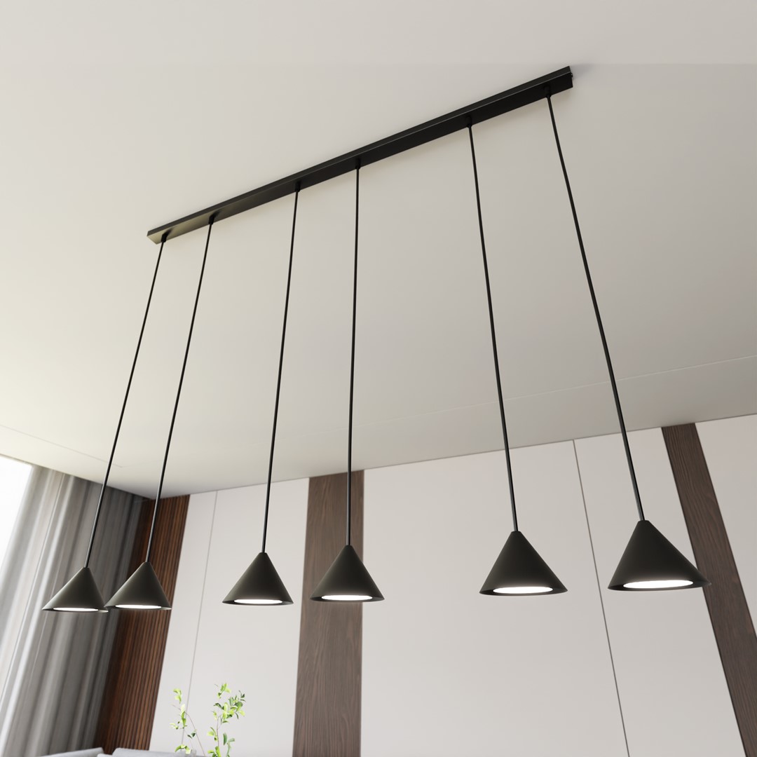 Emibig Visilica ELIT 230V 10W MAX LED GX53 Čelik Crna/ Zlatna