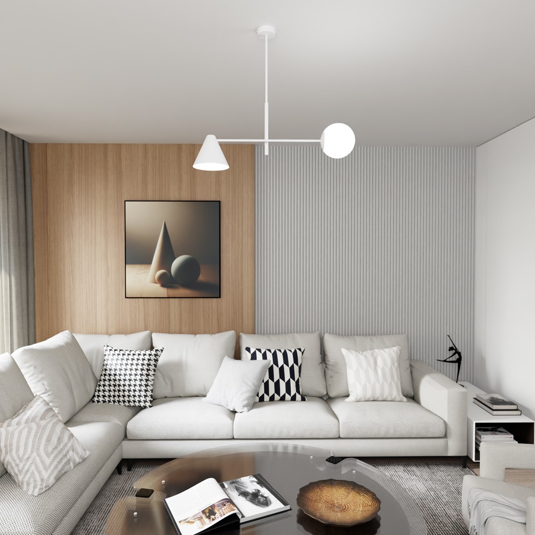Emibig Luster HERMES 230V 10W MAX LED E14 Čelik/ Staklo Bijela