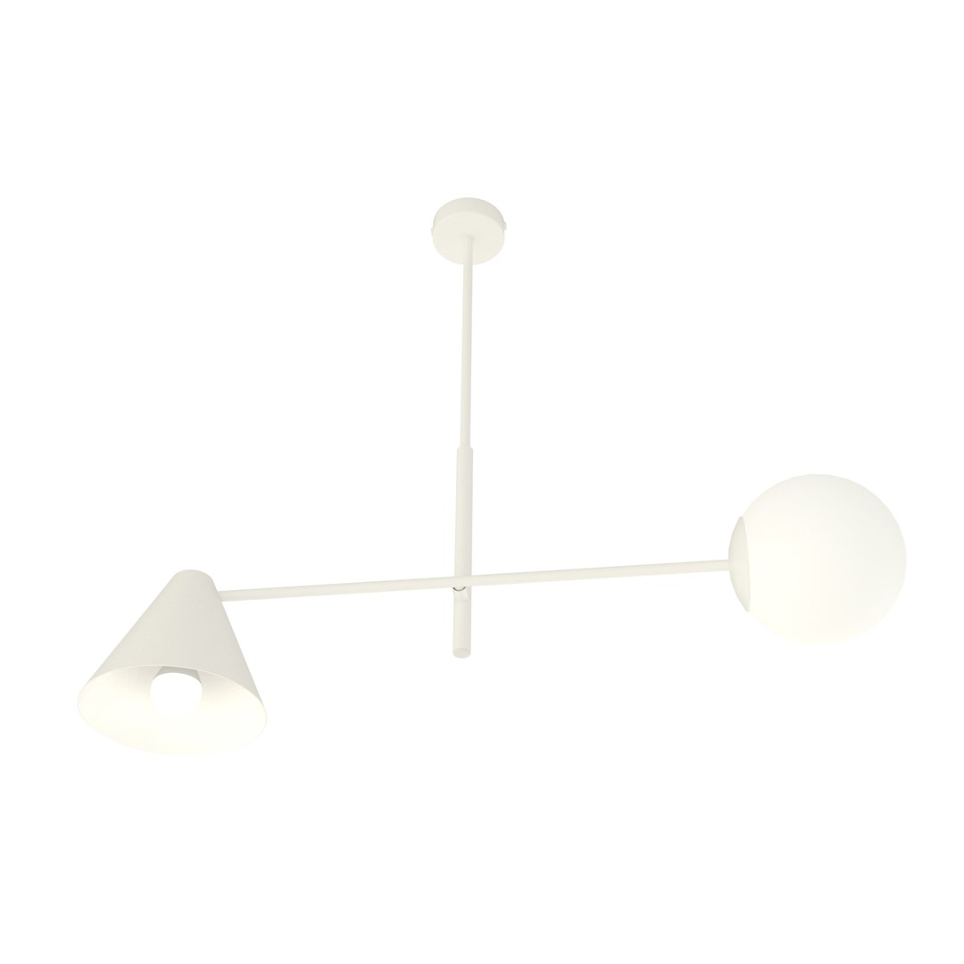 Emibig Luster HERMES 230V 10W MAX LED E14 Čelik/ Staklo Bijela
