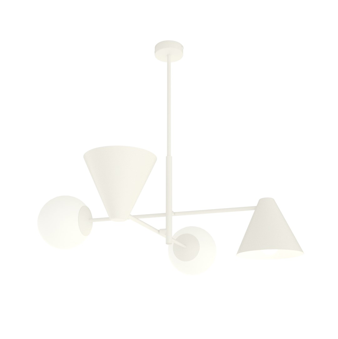 Emibig Luster HERMES 230V 10W MAX LED E14 Čelik/ Staklo Bijela