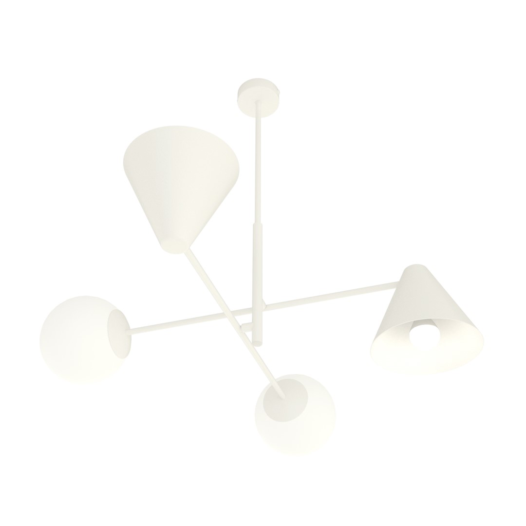 Emibig Luster HERMES 230V 10W MAX LED E14 Čelik/ Staklo Bijela