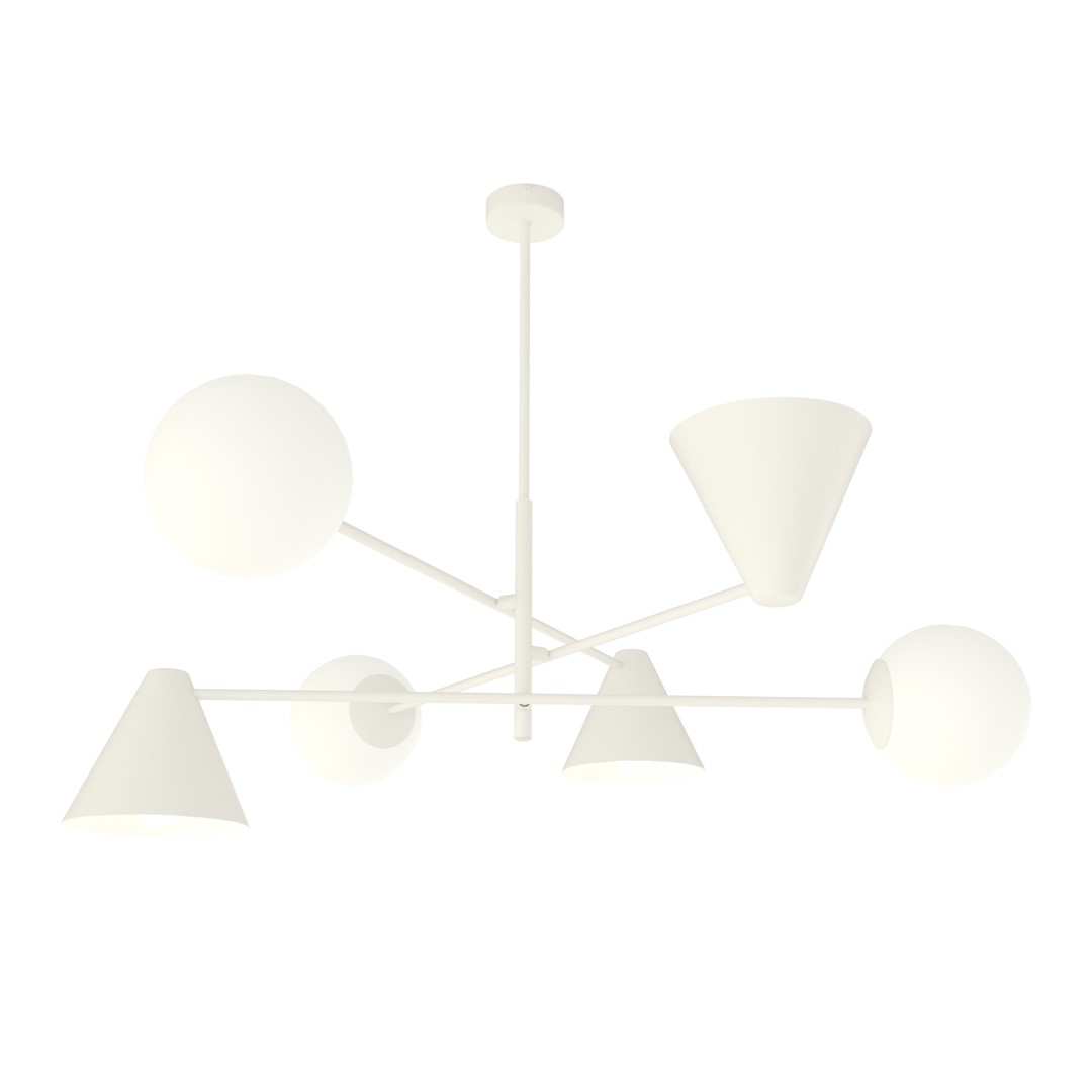 Emibig Luster HERMES 230V 10W MAX LED E14 Čelik/ Staklo Bijela