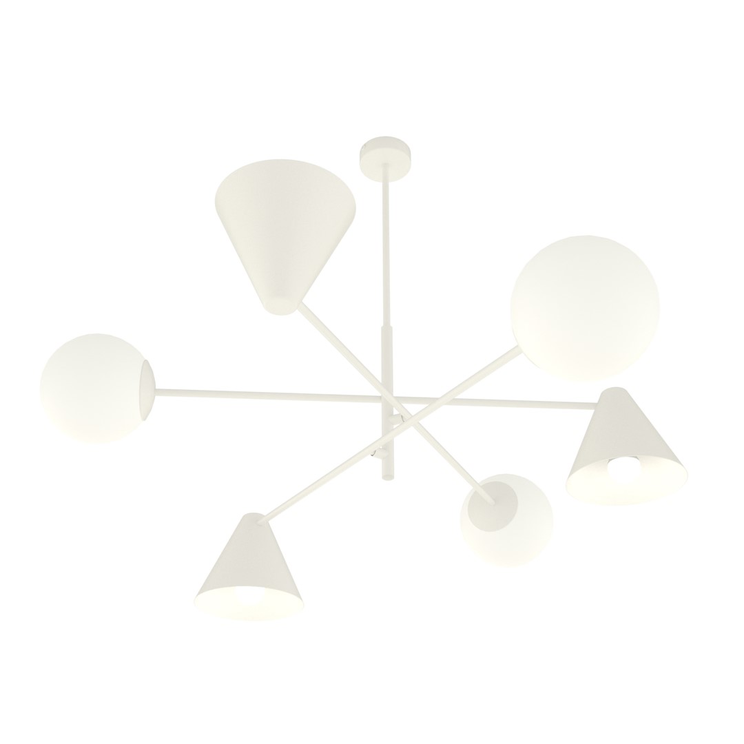 Emibig Luster HERMES 230V 10W MAX LED E14 Čelik/ Staklo Bijela