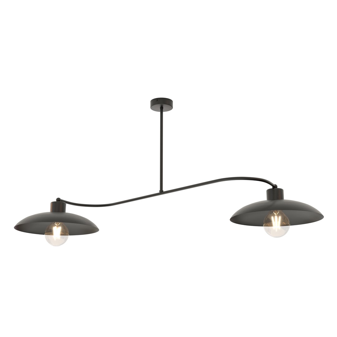 Emibig Luster FOSTER 230V 15W MAX LED E27 Čelik Crna