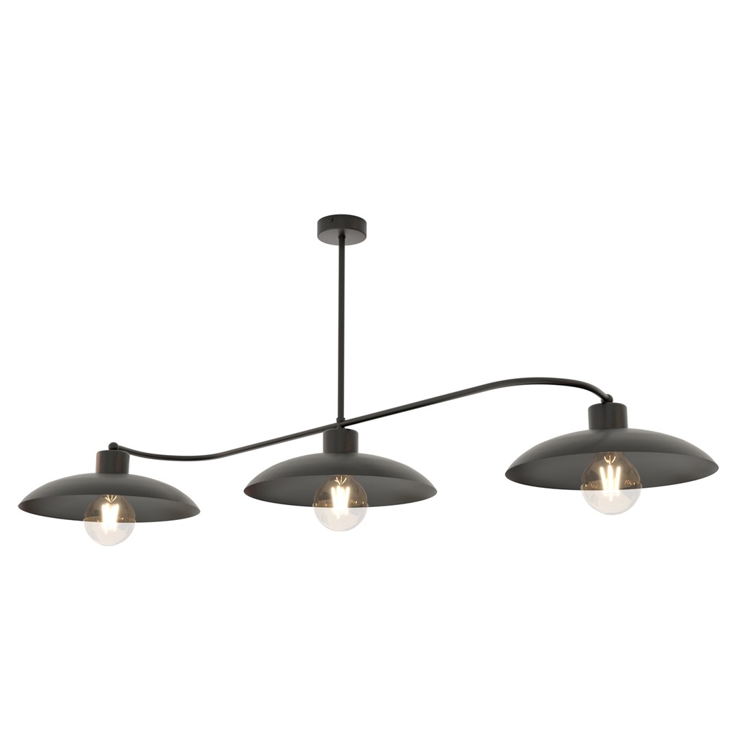 Emibig Luster FOSTER 230V 15W MAX LED E27 Čelik Crna