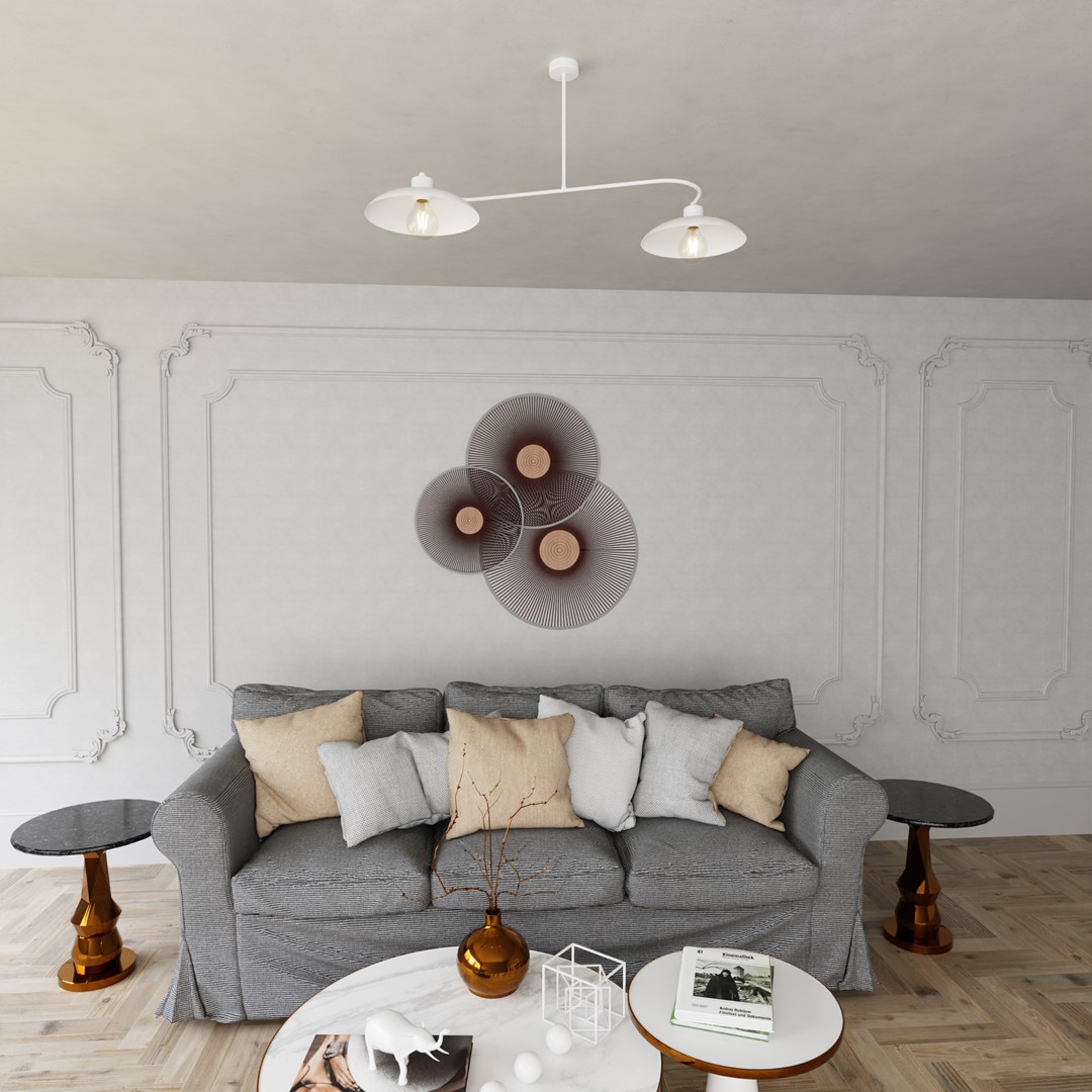 Emibig Luster FOSTER 230V 15W MAX LED E27 Čelik Bijela