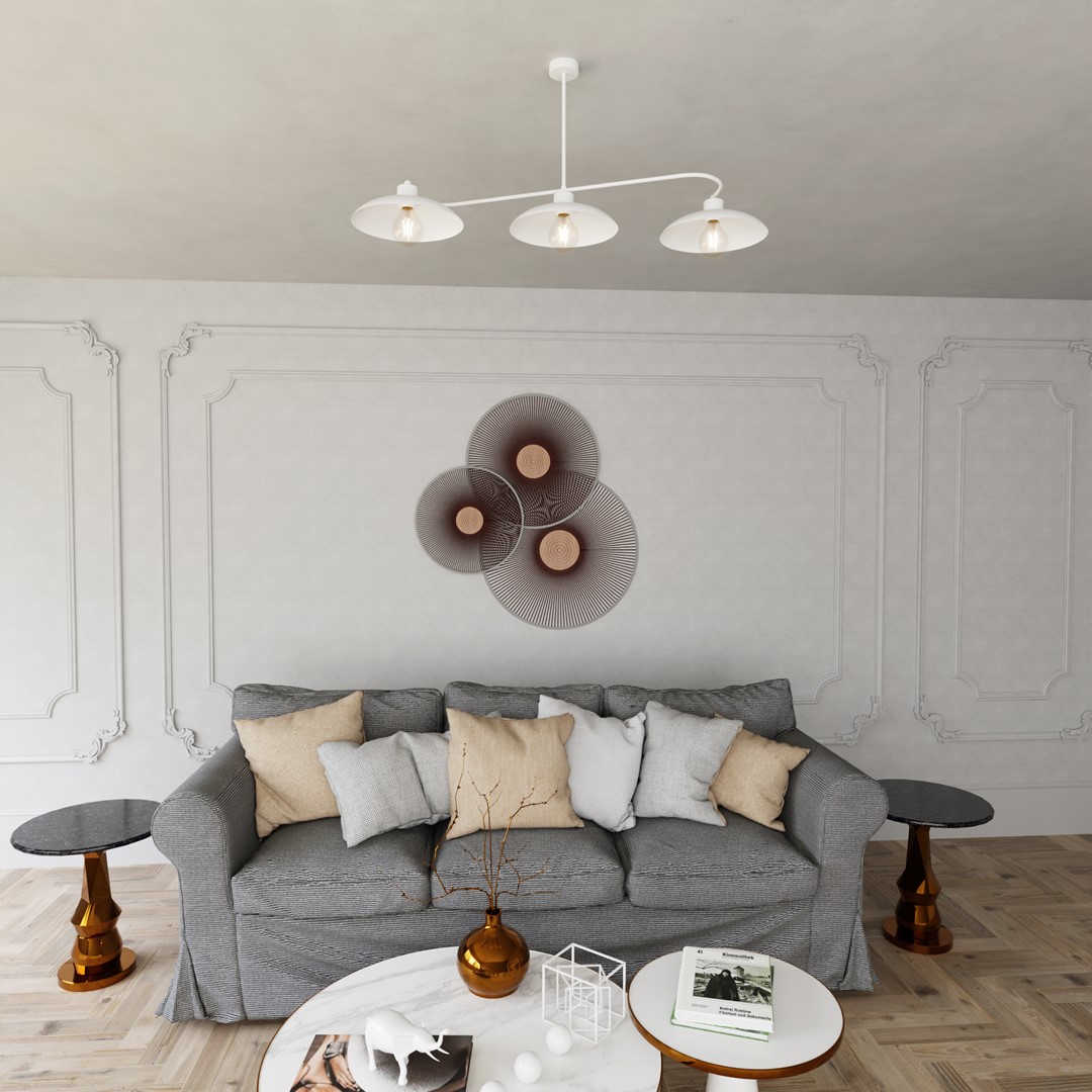 Emibig Luster FOSTER 230V 15W MAX LED E27 Čelik Bijela