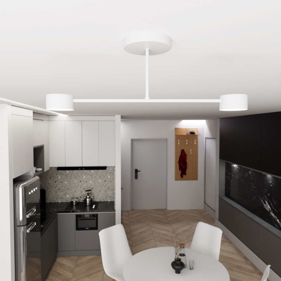 Emibig Stropna svjetiljka HALO 230V 10W MAX LED GX53 Čelik Bijela