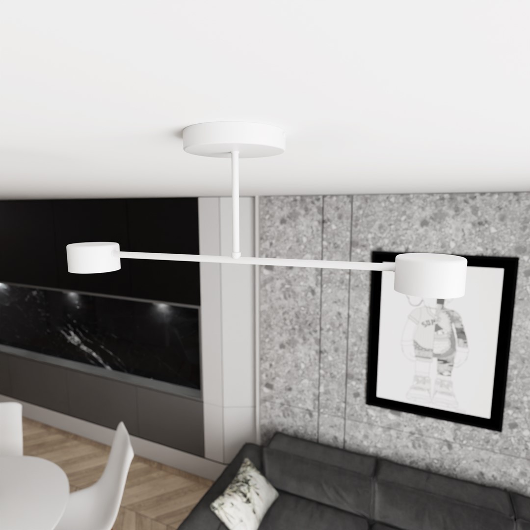 Emibig Stropna svjetiljka HALO 230V 10W MAX LED GX53 Čelik Bijela