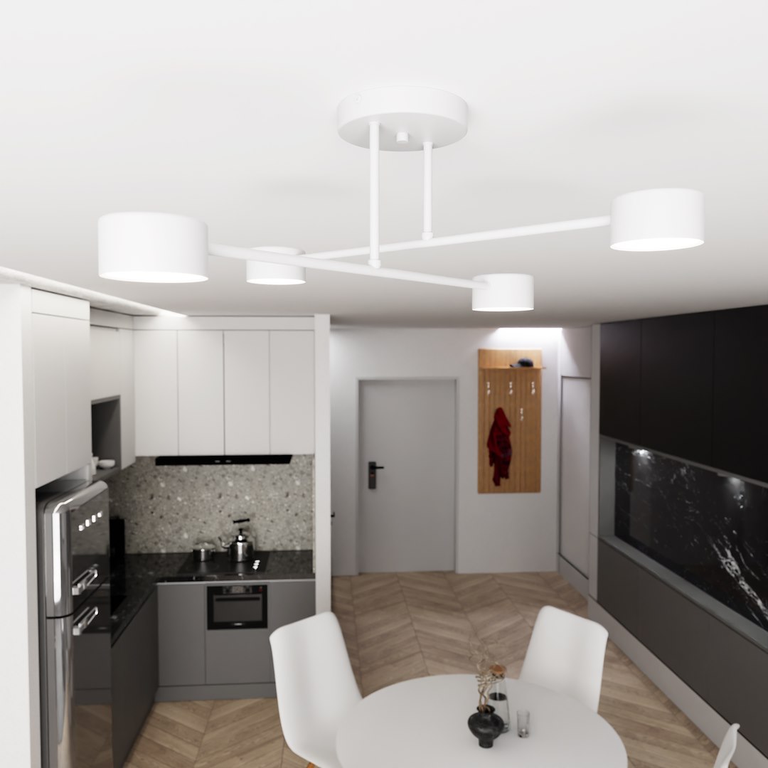 Emibig Stropna svjetiljka HALO 230V 10W MAX LED GX53 Čelik Bijela