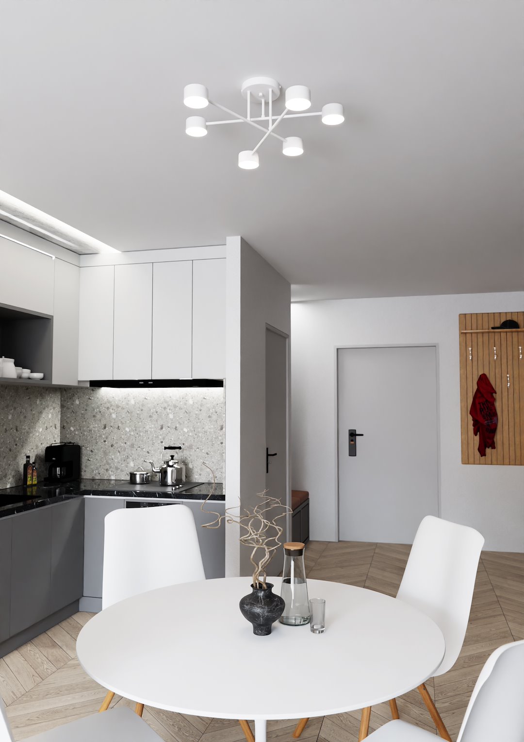 Emibig Stropna svjetiljka HALO 230V 10W MAX LED GX53 Čelik Bijela
