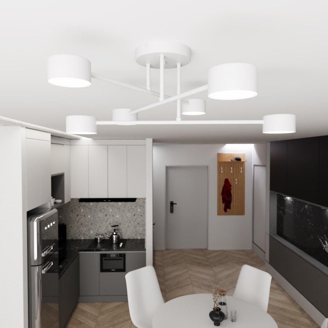 Emibig Stropna svjetiljka HALO 230V 10W MAX LED GX53 Čelik Bijela