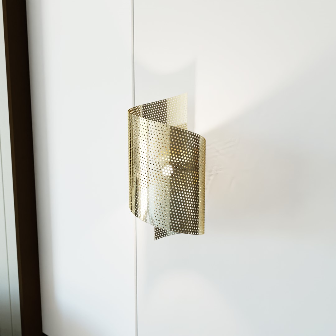 Emibig Zidna lampa SPIRAL 230V 8W MAX LED G9 Čelik Zlato