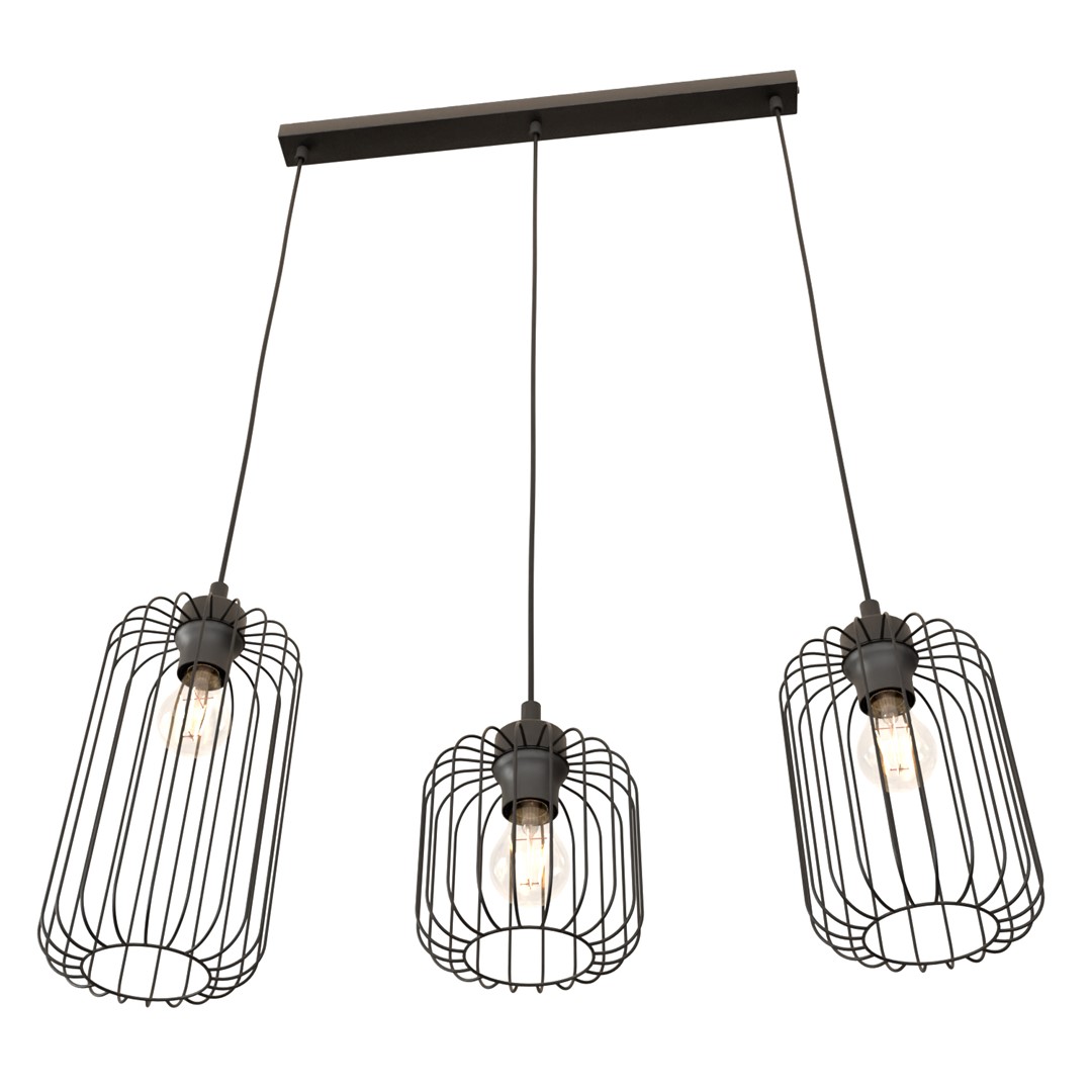 Emibig Visilica VANDER 230V 15W MAX LED E27 Čelik Crna