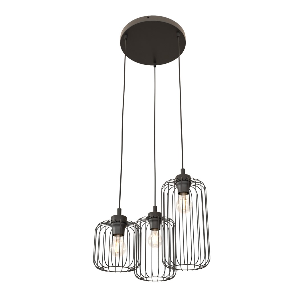 Emibig Visilica VANDER 230V 15W MAX LED E27 Čelik Crna