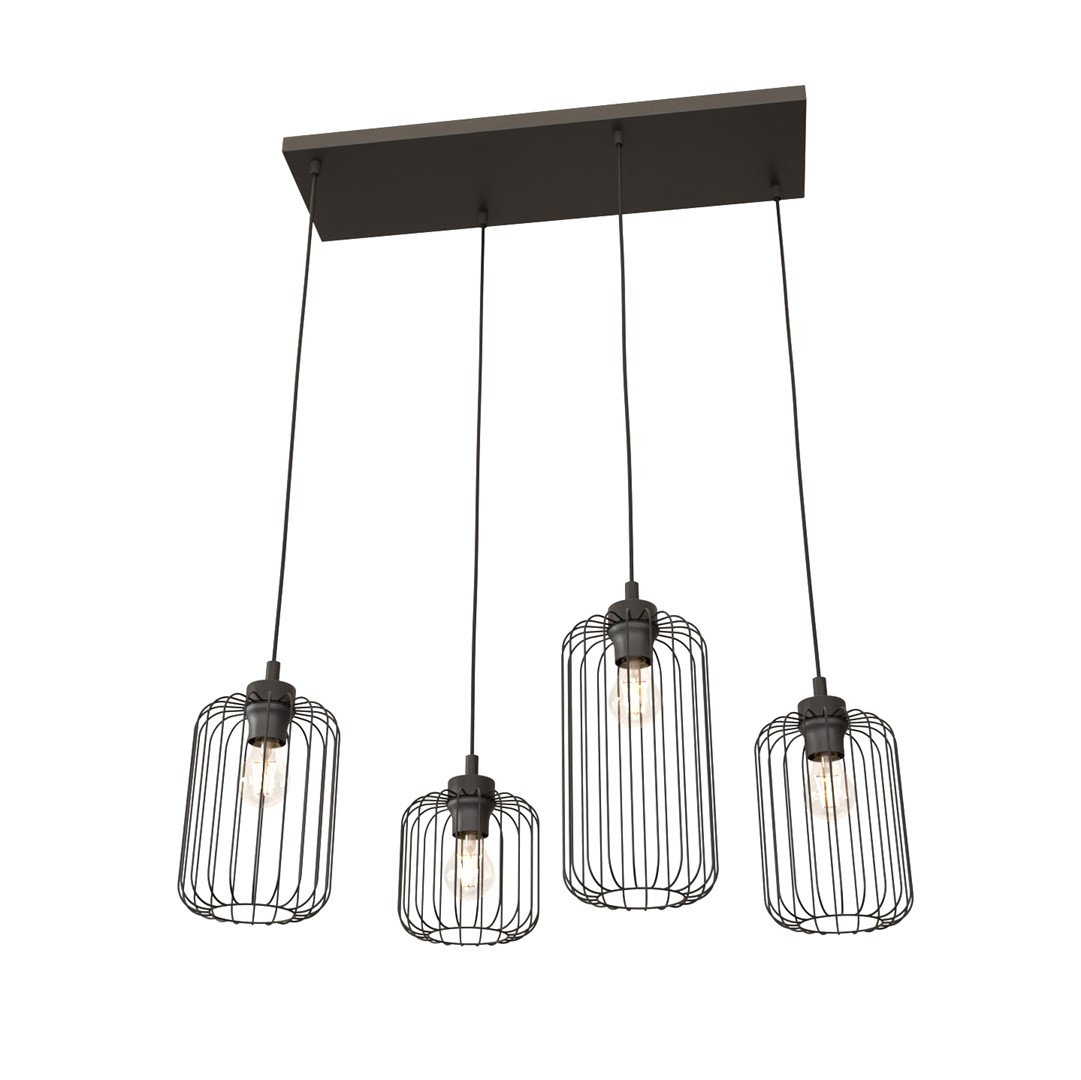 Emibig Visilica VANDER 230V 15W MAX LED E27 Čelik Crna
