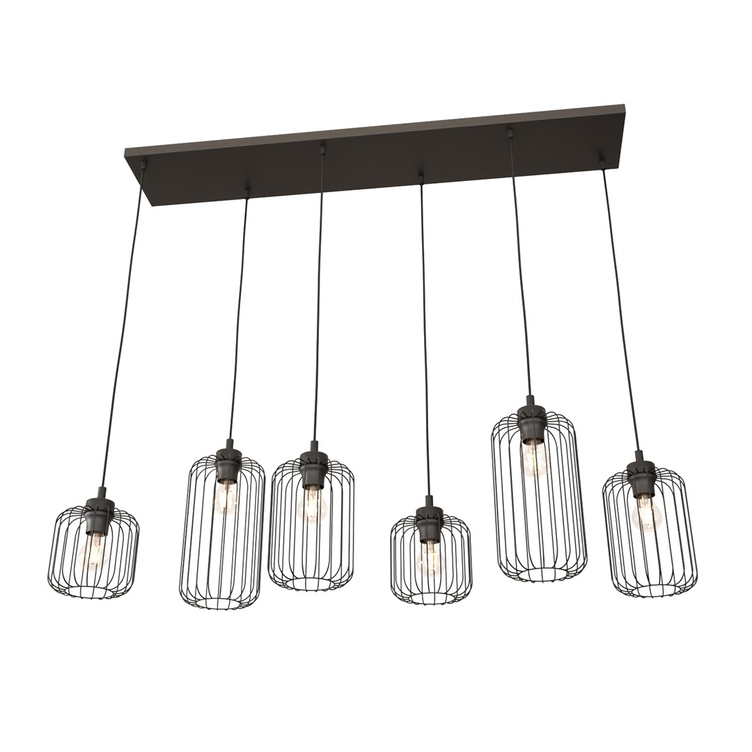 Emibig Visilica VANDER 230V 15W MAX LED E27 Čelik Crna