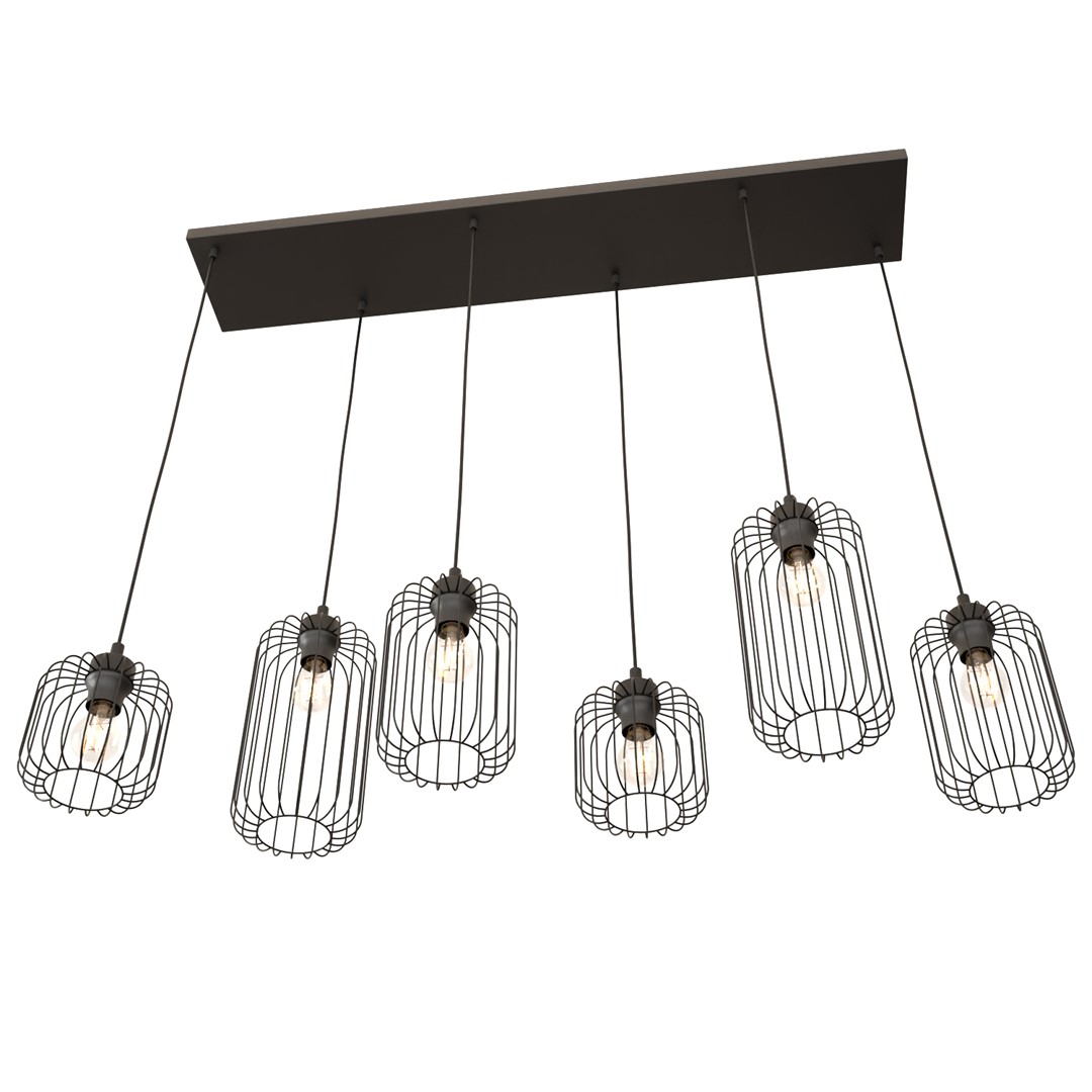 Emibig Visilica VANDER 230V 15W MAX LED E27 Čelik Crna