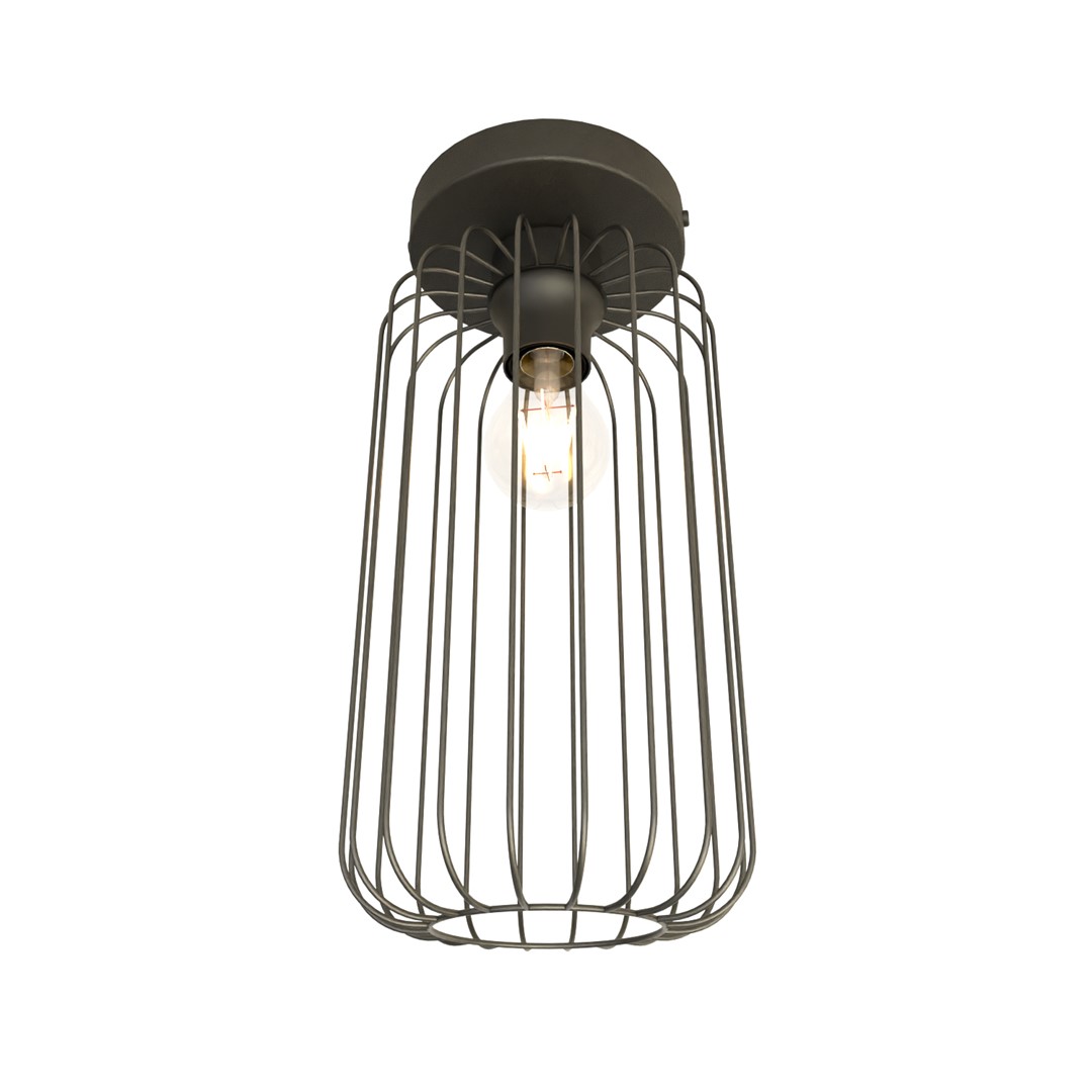 Emibig Stropna svjetiljka BARN 230V 15W MAX LED E27 Čelik Crna