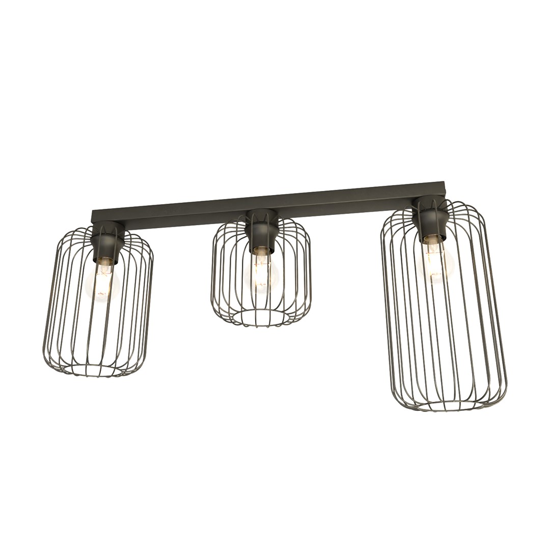 Emibig Stropna svjetiljka BARN 230V 15W MAX LED E27 Čelik Crna