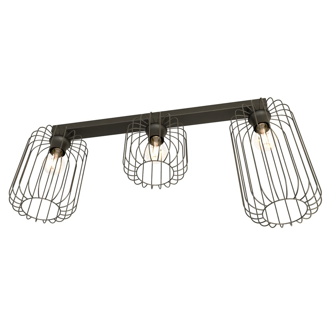 Emibig Stropna svjetiljka BARN 230V 15W MAX LED E27 Čelik Crna