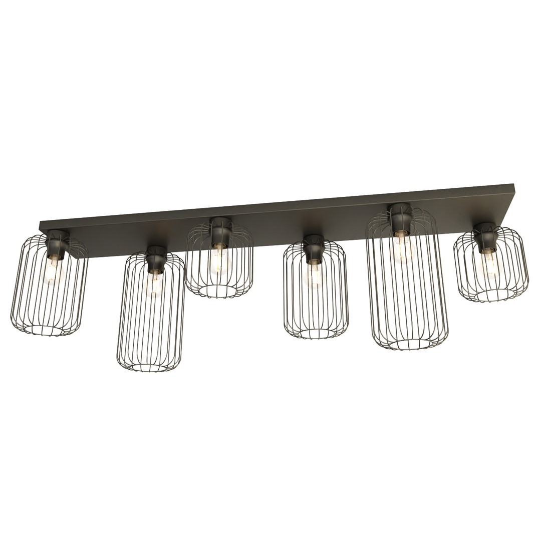 Emibig Stropna svjetiljka BARN 230V 15W MAX LED E27 Čelik Crna
