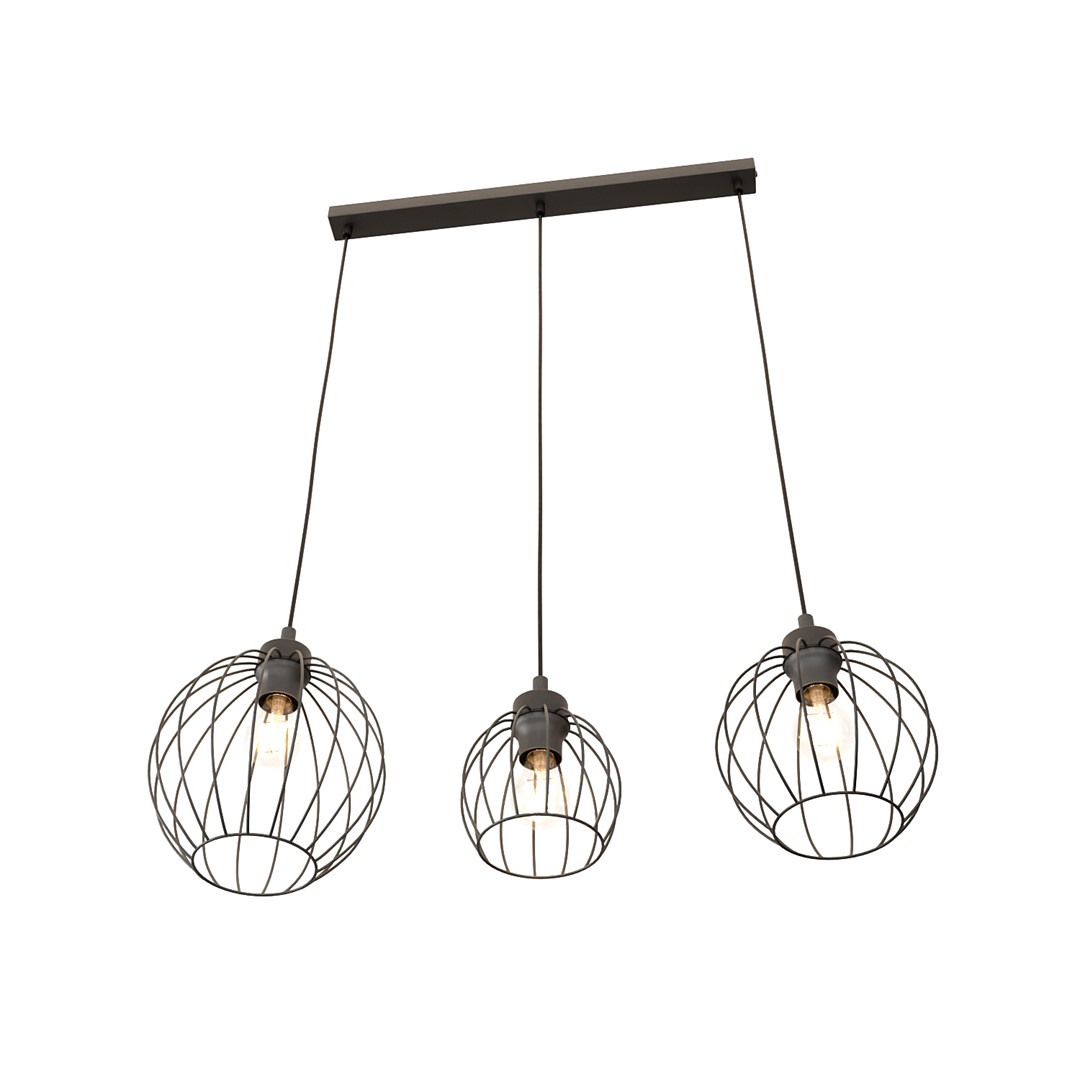 Emibig Visilica NANDO 230V 15W MAX LED E27 Čelik Crna