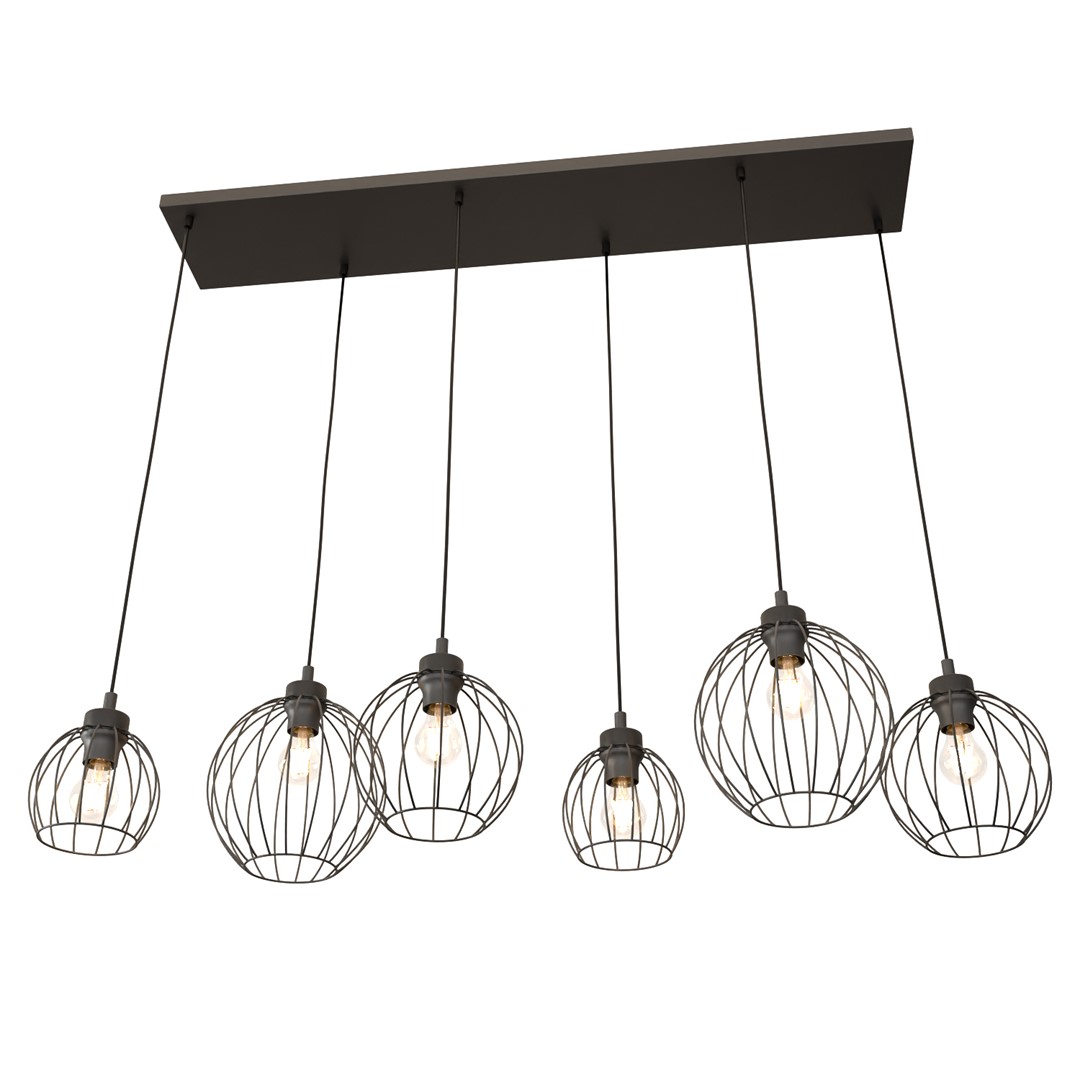 Emibig Visilica NANDO 230V 15W MAX LED E27 Čelik Crna