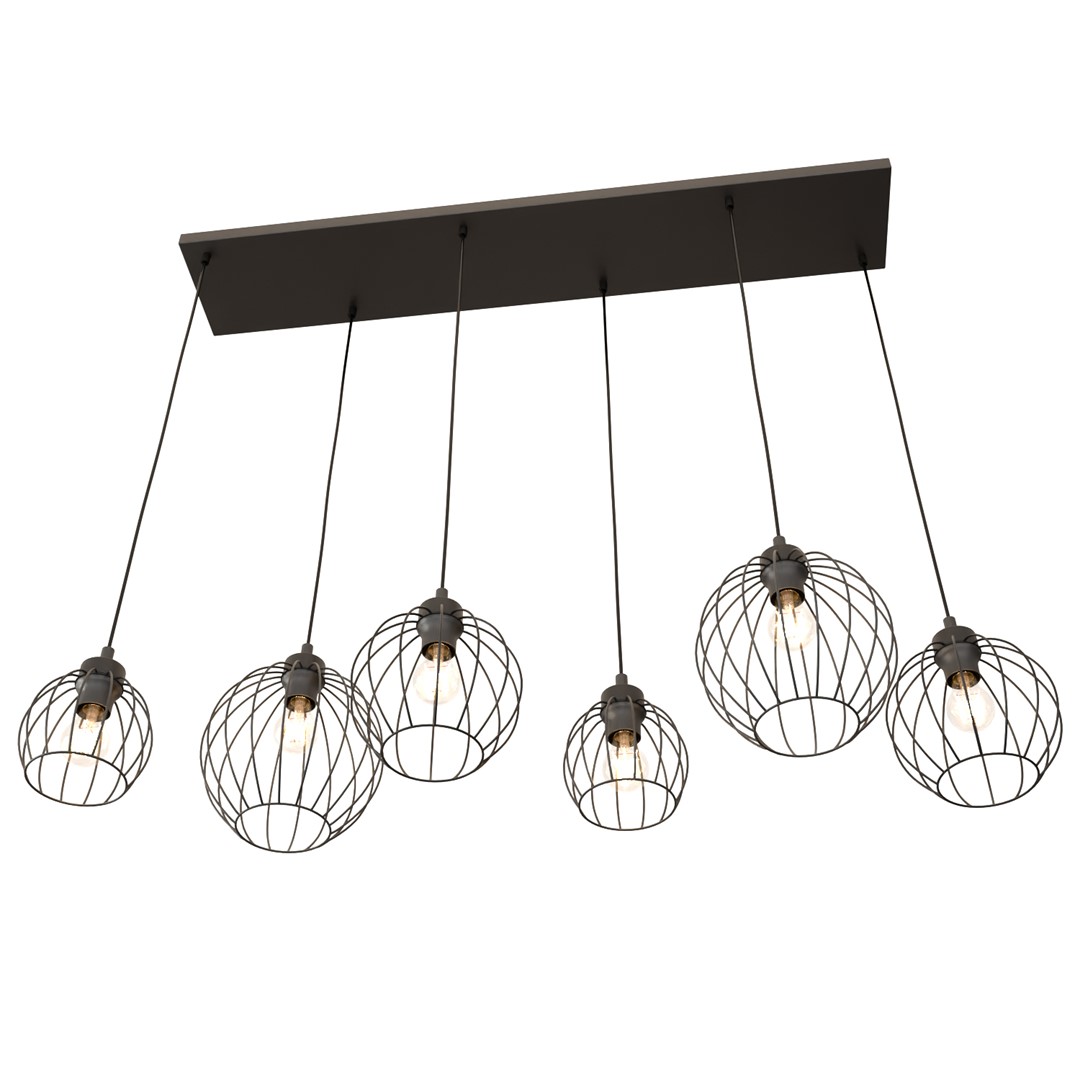 Emibig Visilica NANDO 230V 15W MAX LED E27 Čelik Crna