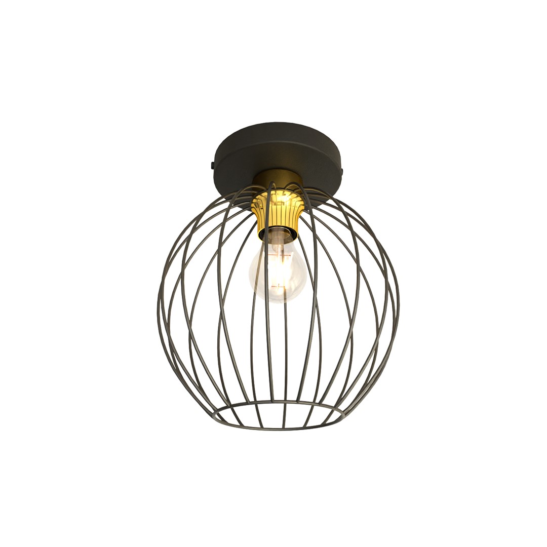Emibig Stropna svjetiljka NEST 230V 15W MAX LED E27 Čelik Crna/ Zlatna