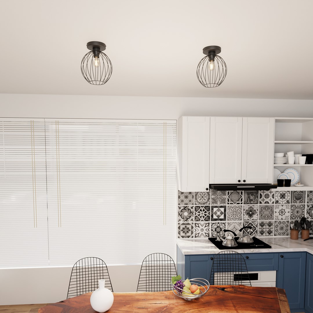Emibig Stropna svjetiljka NEST 230V 15W MAX LED E27 Čelik Crna