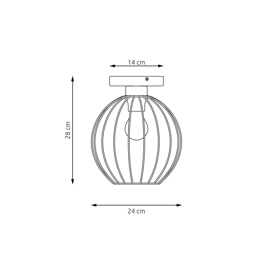 Emibig Stropna svjetiljka NEST 230V 15W MAX LED E27 Čelik Crna