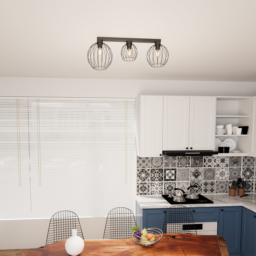 Emibig Stropna svjetiljka NEST 230V 15W MAX LED E27 Čelik Crna