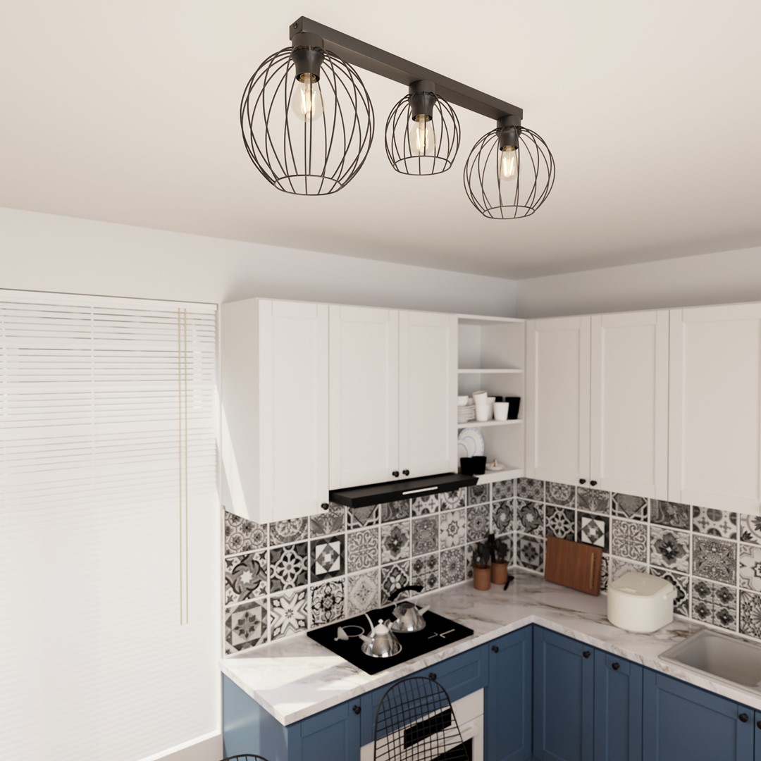 Emibig Stropna svjetiljka NEST 230V 15W MAX LED E27 Čelik Crna