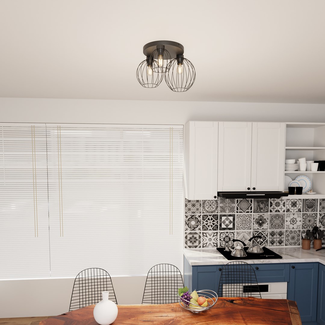 Emibig Stropna svjetiljka NEST 230V 15W MAX LED E27 Čelik Crna