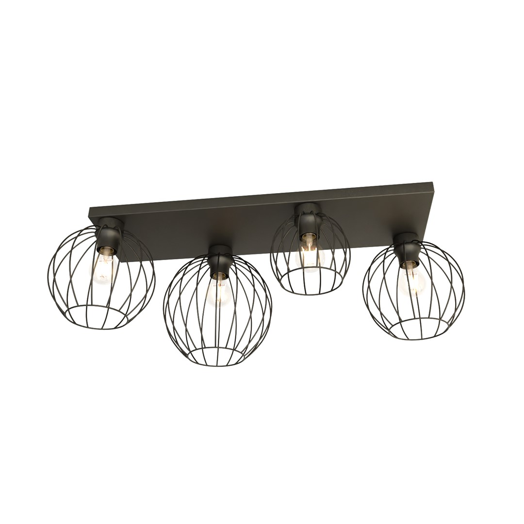 Emibig Stropna svjetiljka NEST 230V 15W MAX LED E27 Čelik Crna