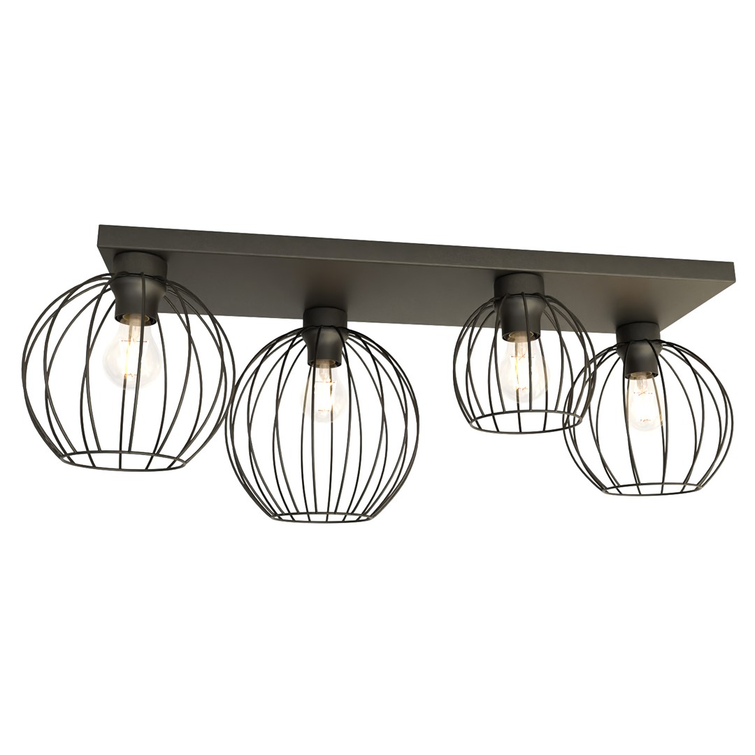 Emibig Stropna svjetiljka NEST 230V 15W MAX LED E27 Čelik Crna