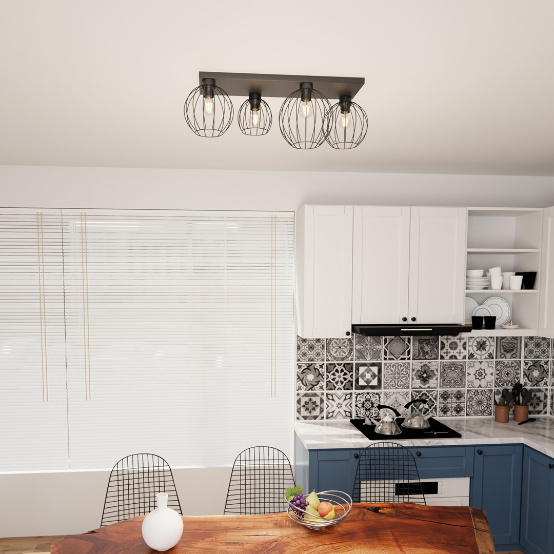 Emibig Stropna svjetiljka NEST 230V 15W MAX LED E27 Čelik Crna
