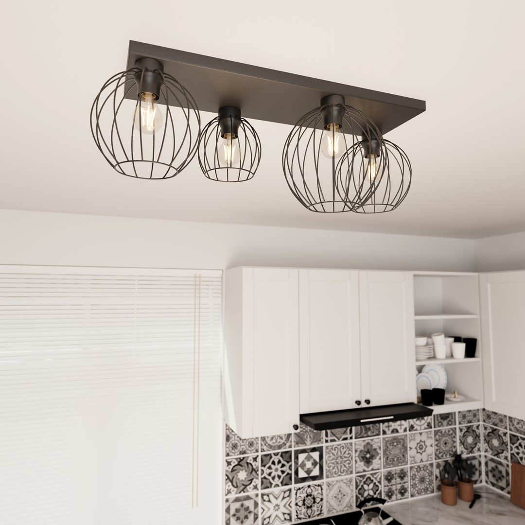 Emibig Stropna svjetiljka NEST 230V 15W MAX LED E27 Čelik Crna