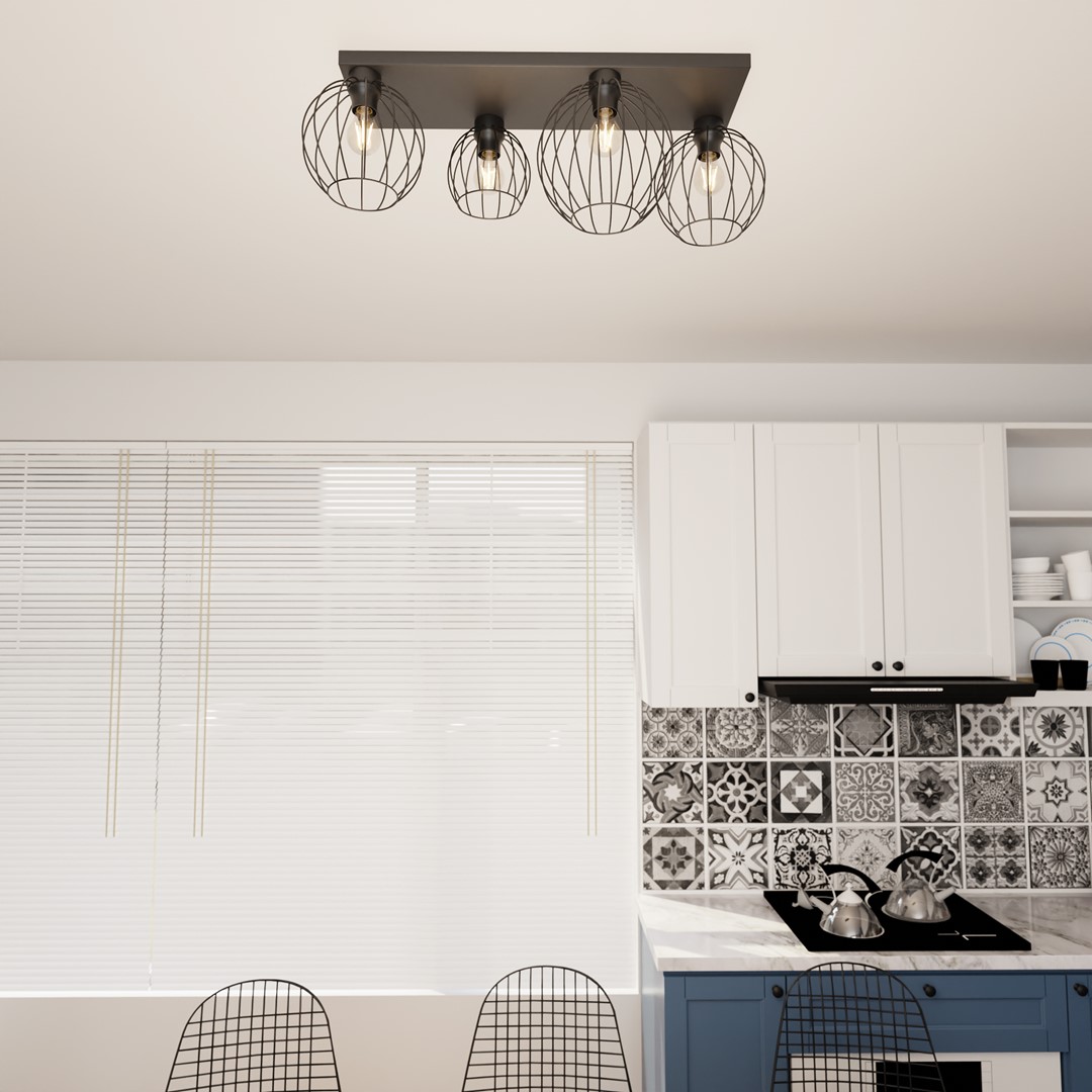 Emibig Stropna svjetiljka NEST 230V 15W MAX LED E27 Čelik Crna